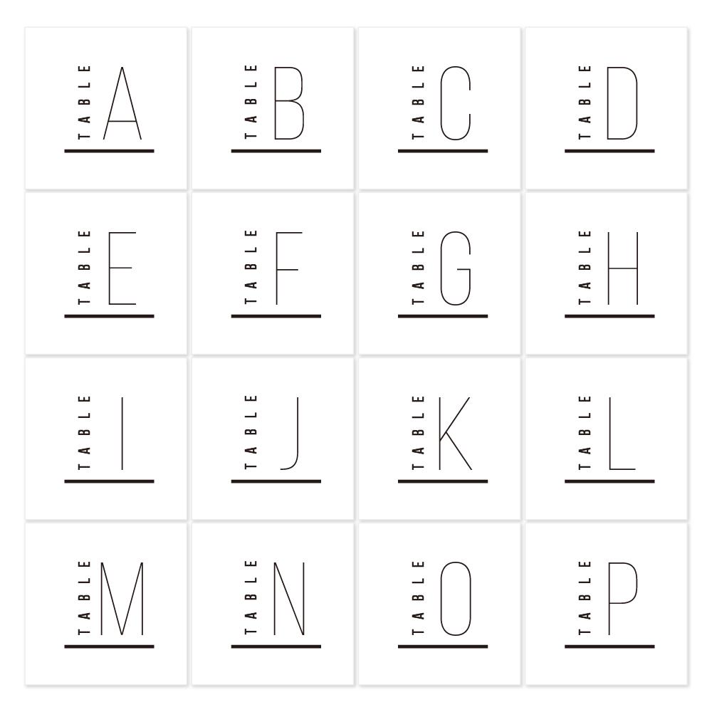 《一体型》 円柱 メニュー テーブルナンバー 〔HILO-B〕スタイリッシュ 結婚式 ホワイト アイボリー クラフト | 7枚目