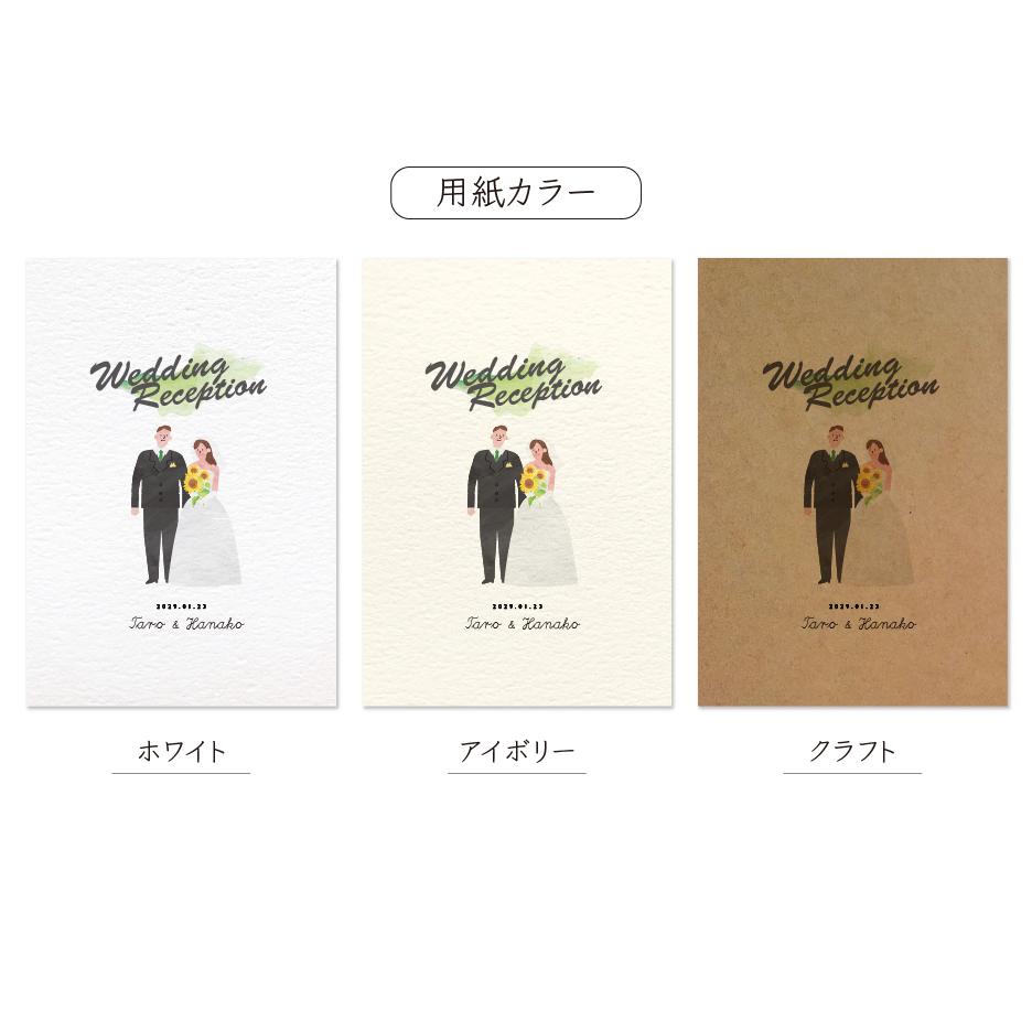 《お花変更OK》二折り 席次表〔FLOWER〕個性的 結婚式 ひまわり ミモザ バラ | 7枚目