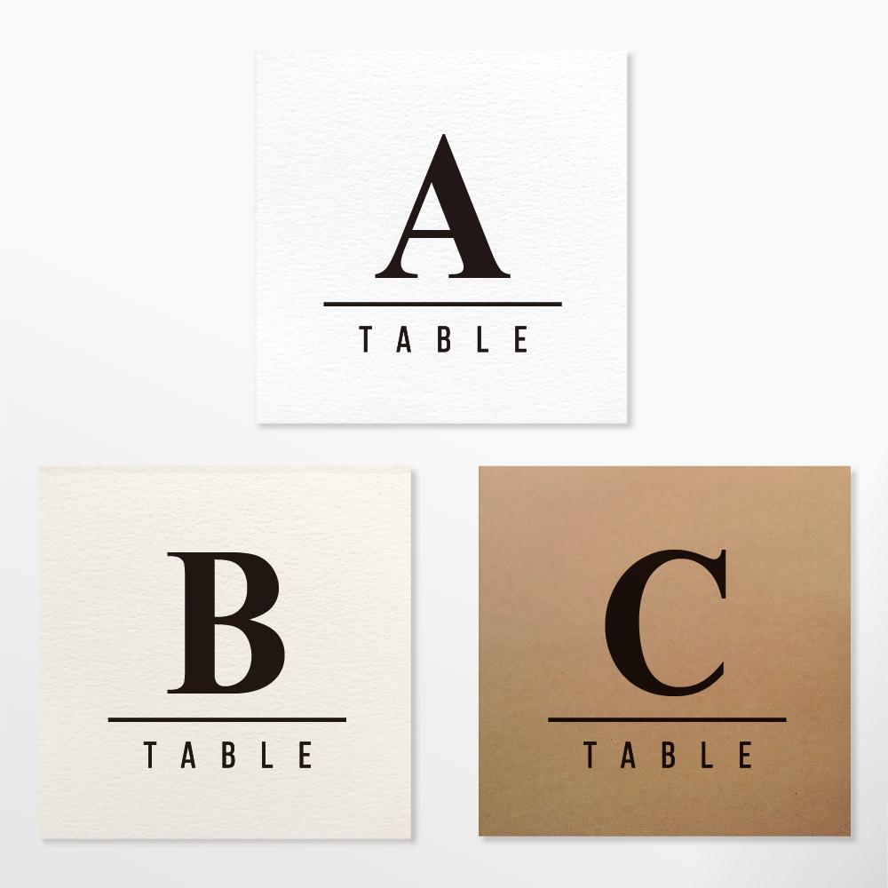 《9×9》正方形 テーブルナンバー〔CILO-B〕クラシカル 結婚式 ホワイト アイボリー クラフト | 2枚目