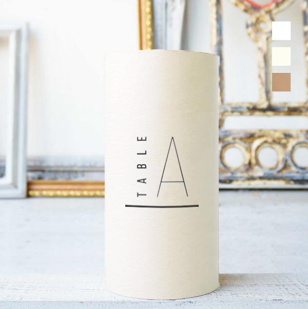 《一体型》 円柱 メニュー テーブルナンバー 〔HILO-B〕スタイリッシュ 結婚式 ホワイト アイボリー クラフト1枚目の画像