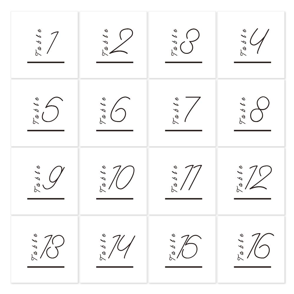 《一体型》 円柱 メニュー テーブルナンバー 〔HILO-H〕スタイリッシュ 結婚式 ホワイト アイボリー クラフト | 8枚目